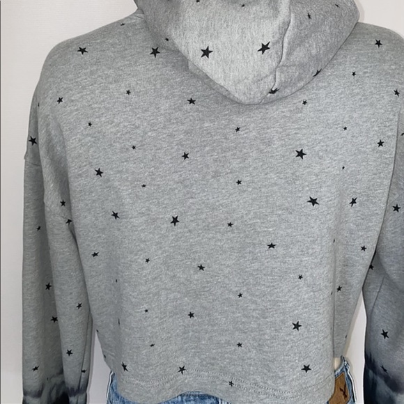 *CUSTOM DYED & EMBELLISHED CROPPED HOODIE - Picture 4 of 4
